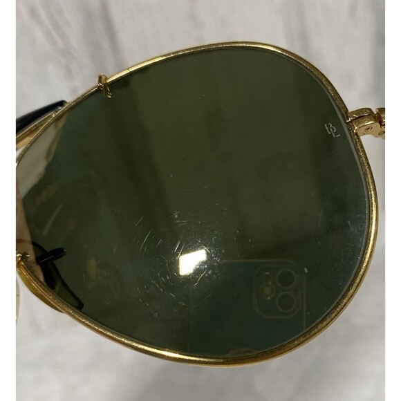 Vintage Ray Ban B&L Diamond Hard Aviator Shooter Sunglasses Gold Frames 62mm - Picture 6 of 14